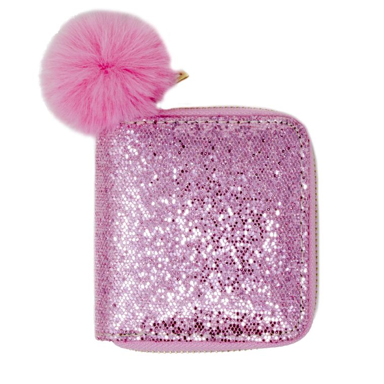 Kids Pink Glitter Wallet
