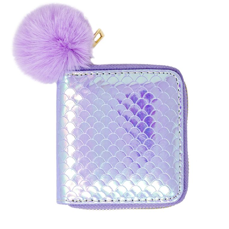 Kids Mermaid Scale Wallet - Purple