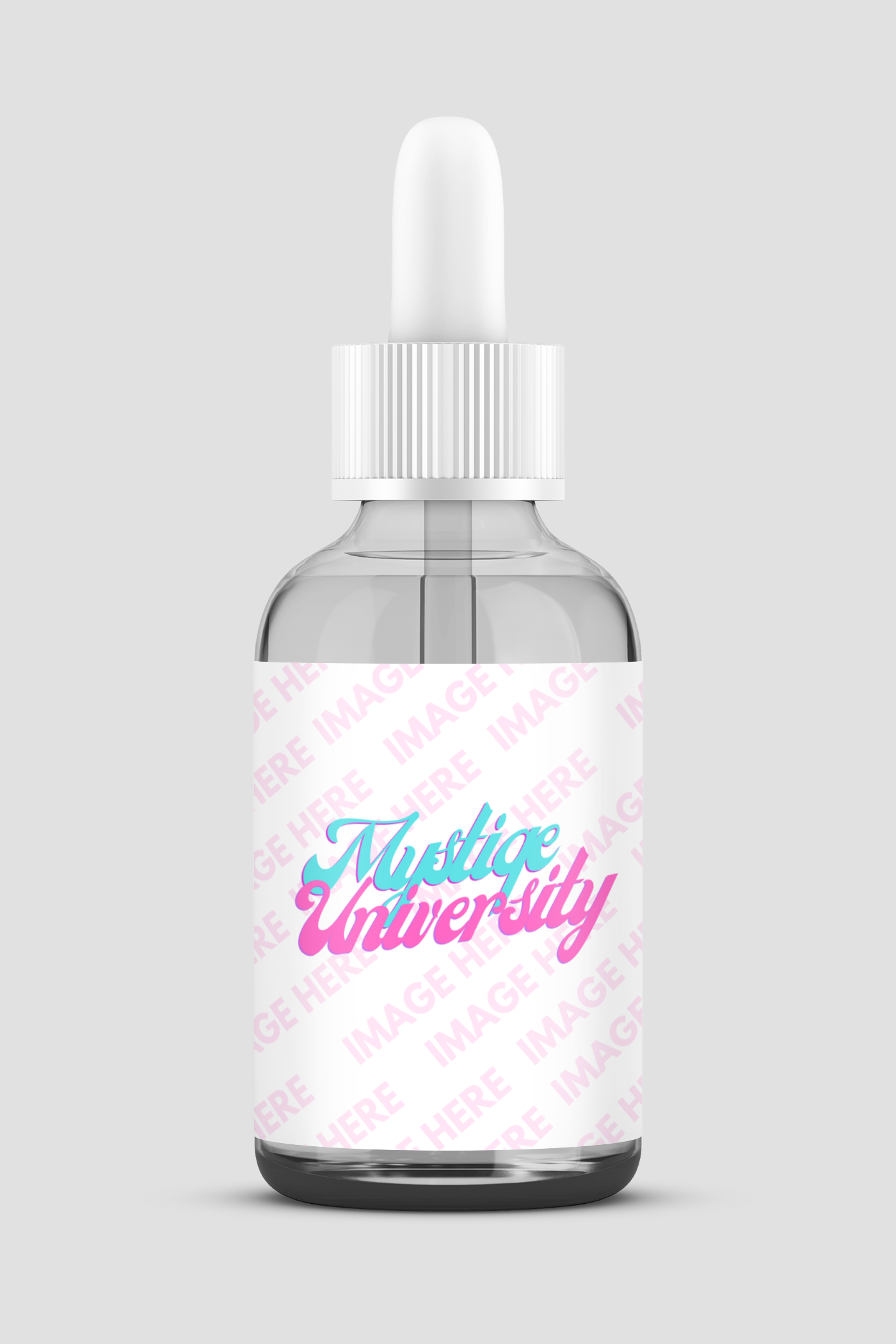 Clear Glass Dropper Bottle Mockup