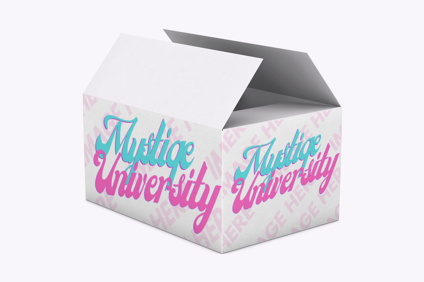 Open Shipping Box Mockup