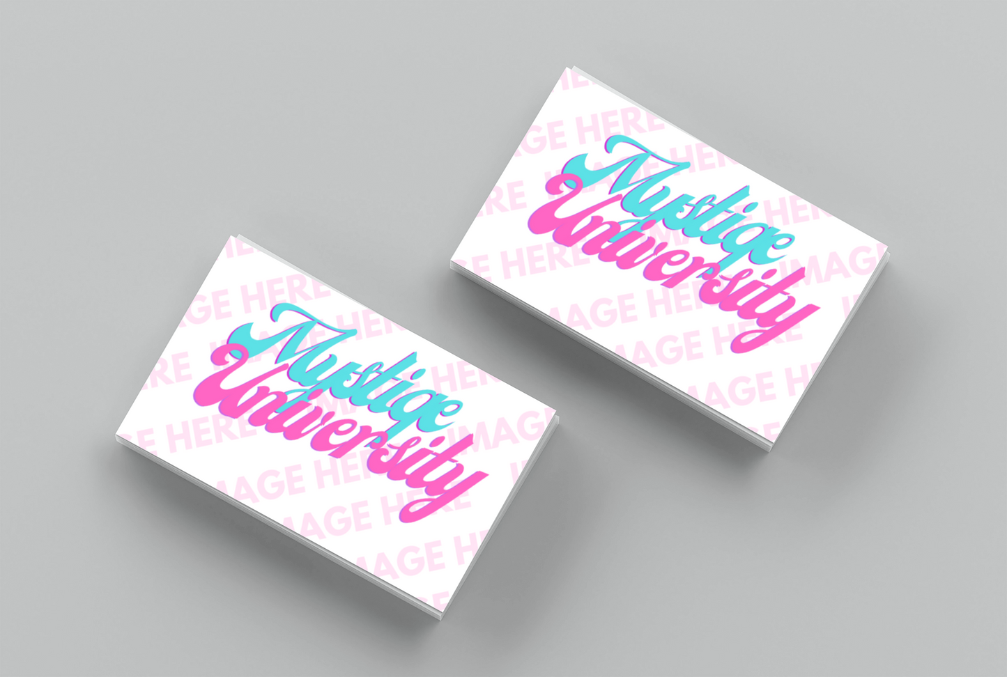 Top View Business Cards Mockup