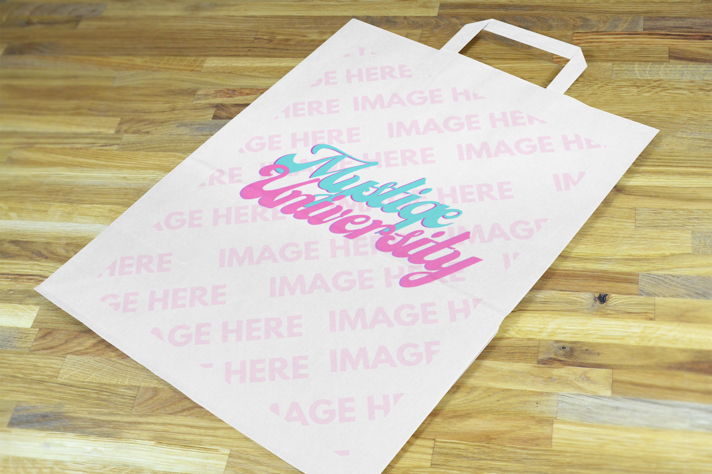 Flat Paper Bag Mockup