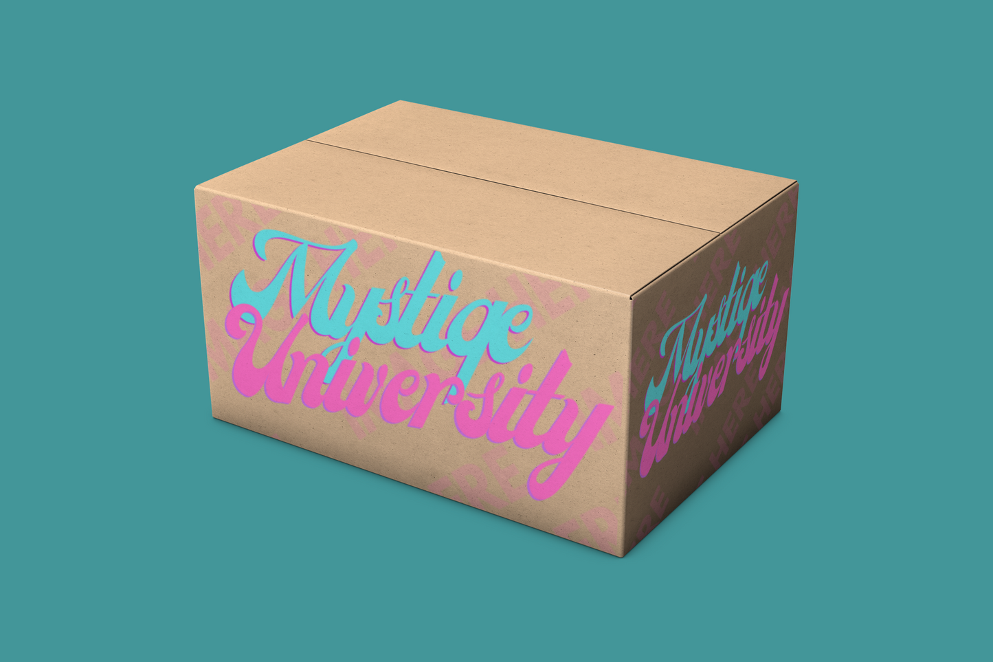Cardboard Shipping Box Mockup