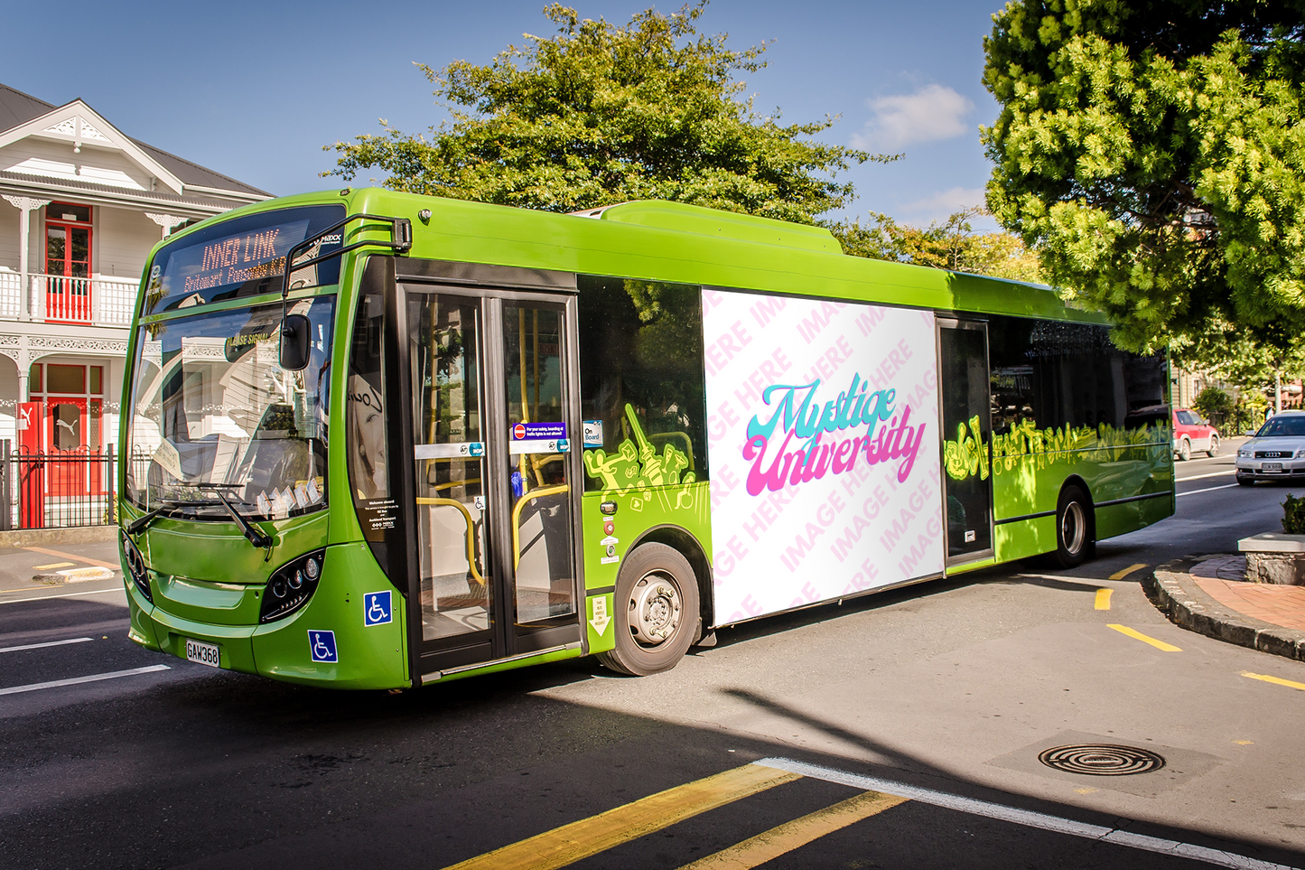 Outdoor Bus Advertisement Mockup