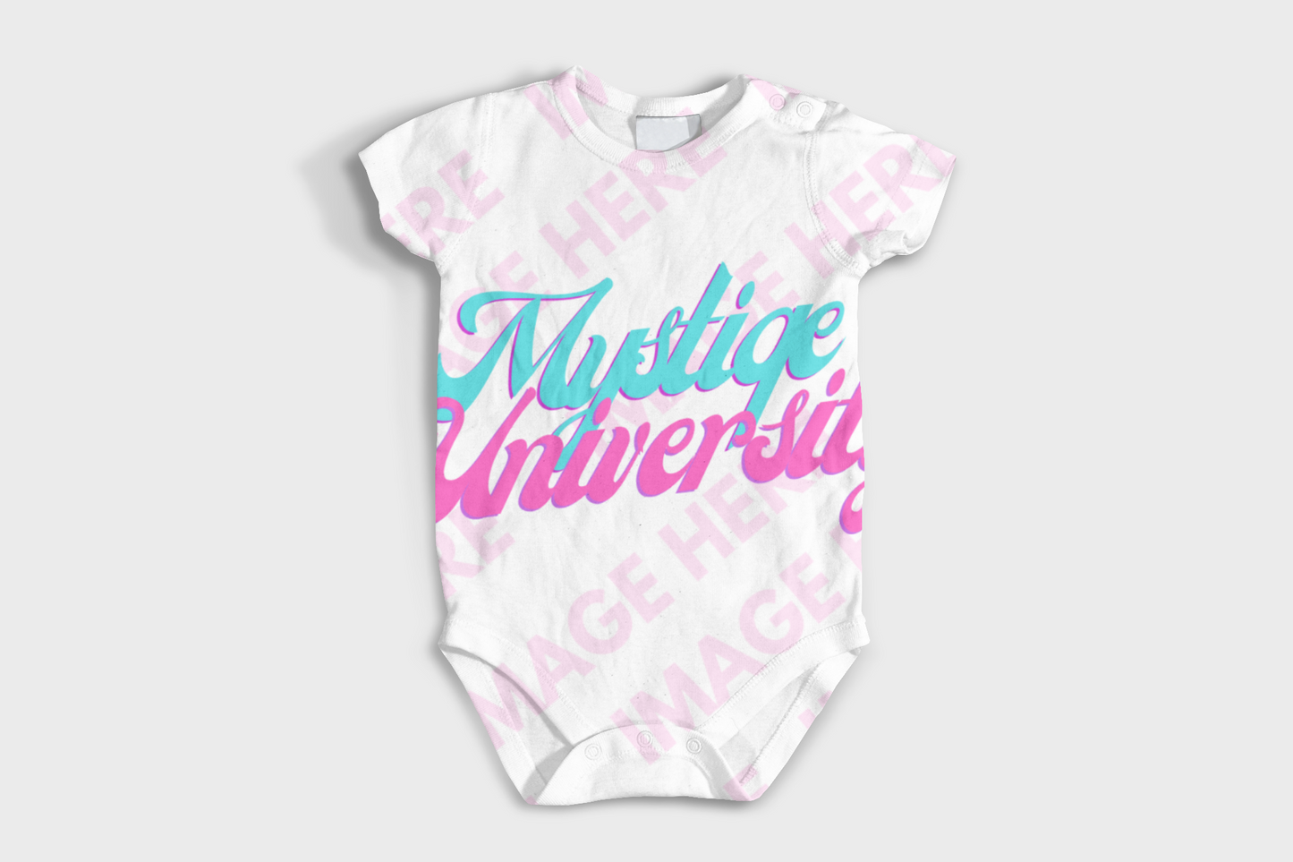 Baby Onesie Bodysuit Front View Mockup Generator