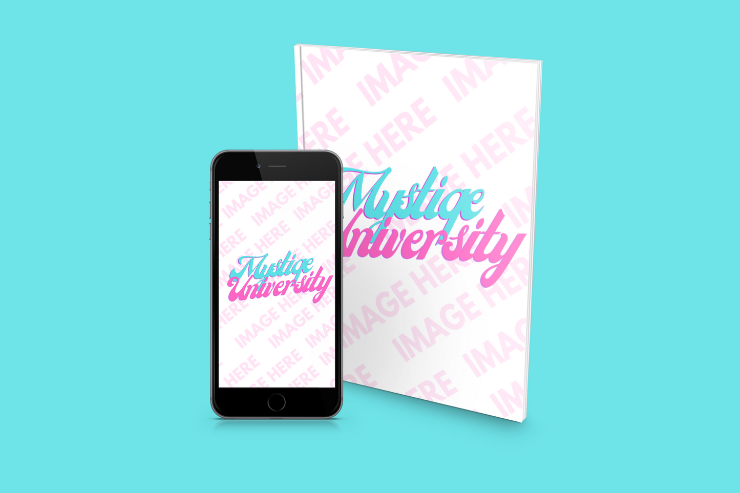 iPhone and Slim Book/Magazine Mockup