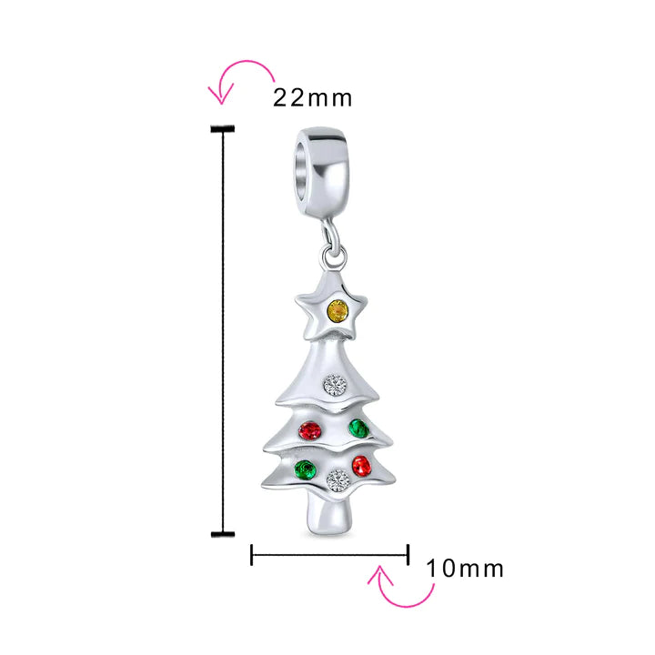 Charm con cuentas colgantes de árbol de Navidad
