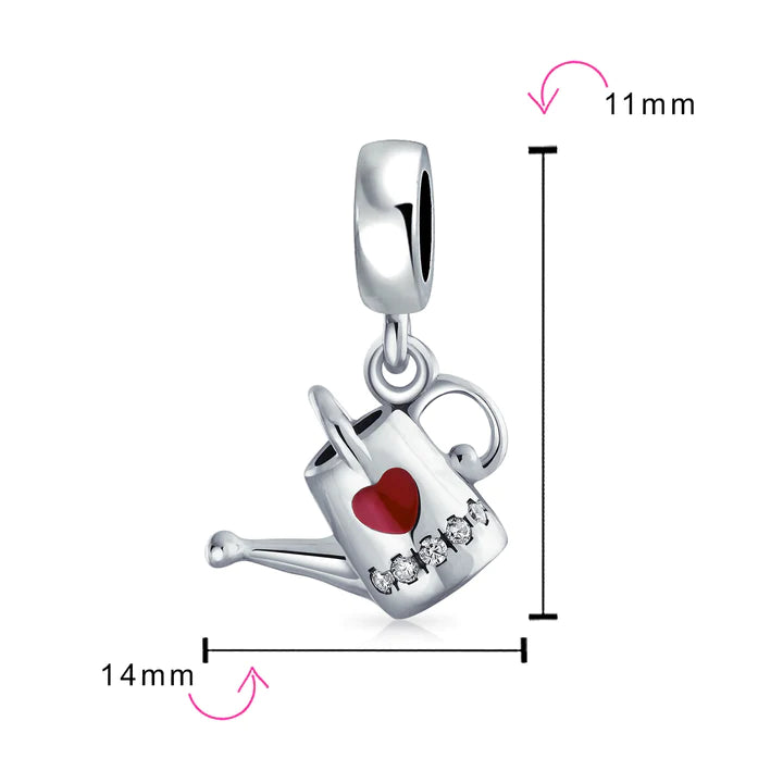 Charm con cuentas colgantes con forma de regadera