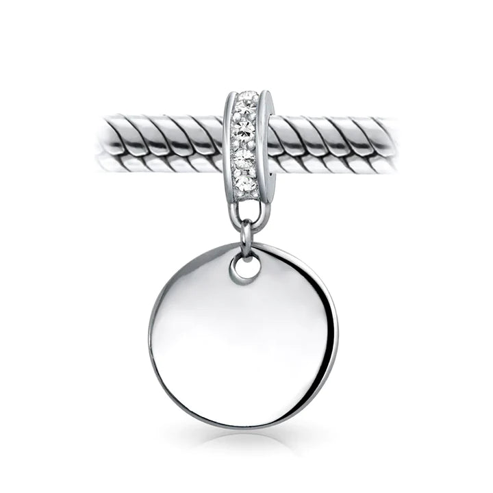 Charm con cuentas colgantes del alfabeto de cristal verde