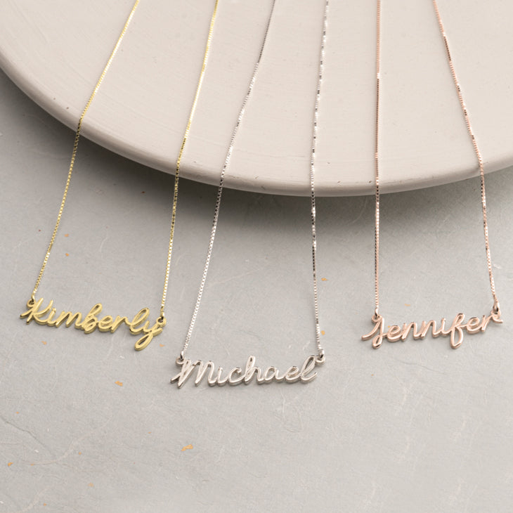 Light Cursive Name Necklace