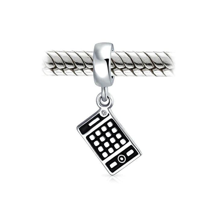 Calculator Dangle Bead Charm