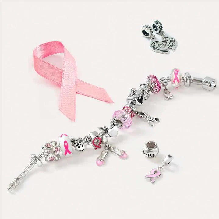 Breast Cancer Survivor Dangle Bead Charm