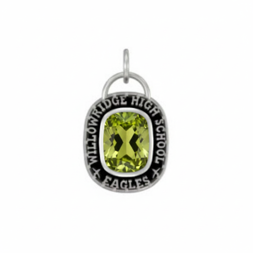 WHS Eagles Cushion Mascot Birthstone Class Necklace