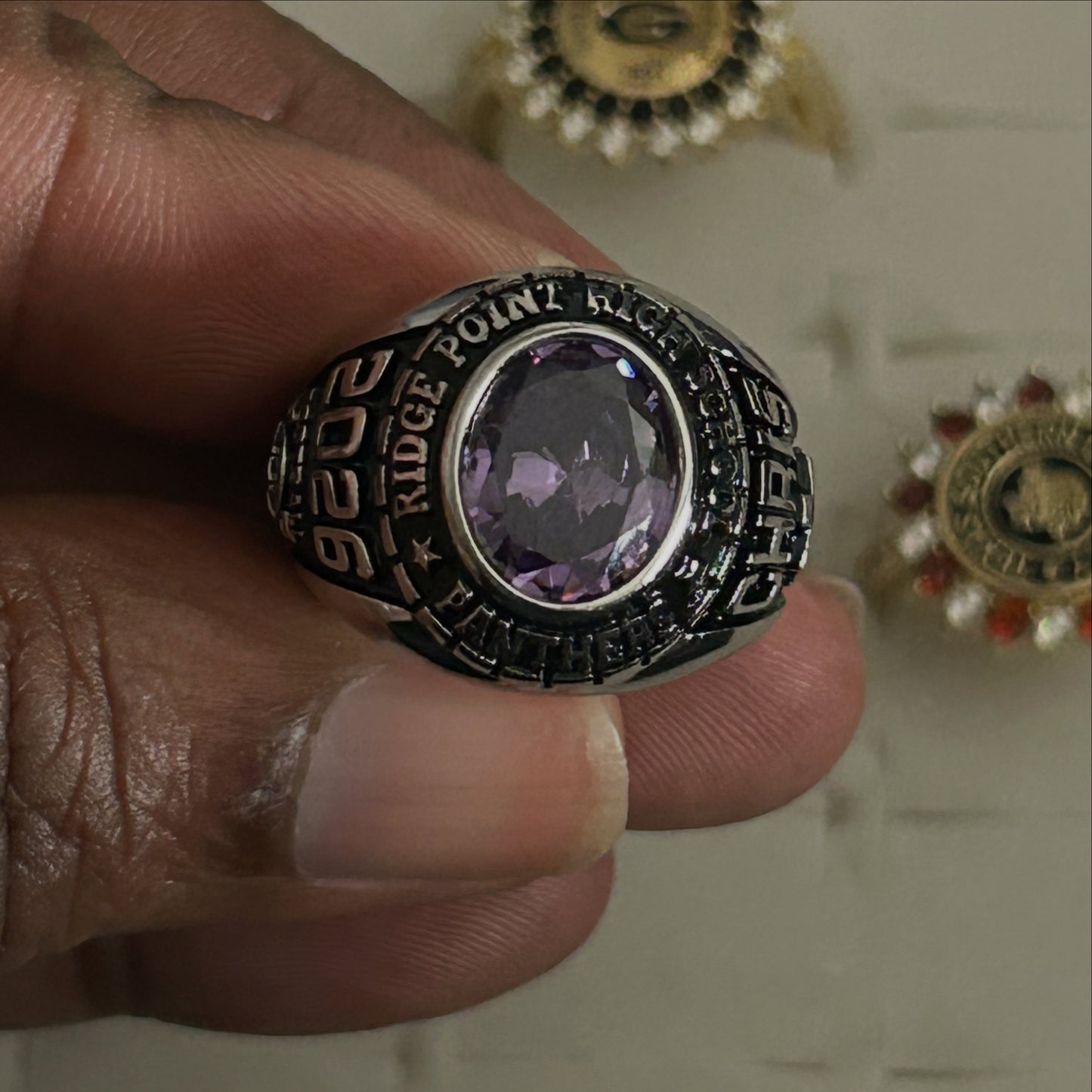 Men’s Ridge Point Panthers Oval Class Ring