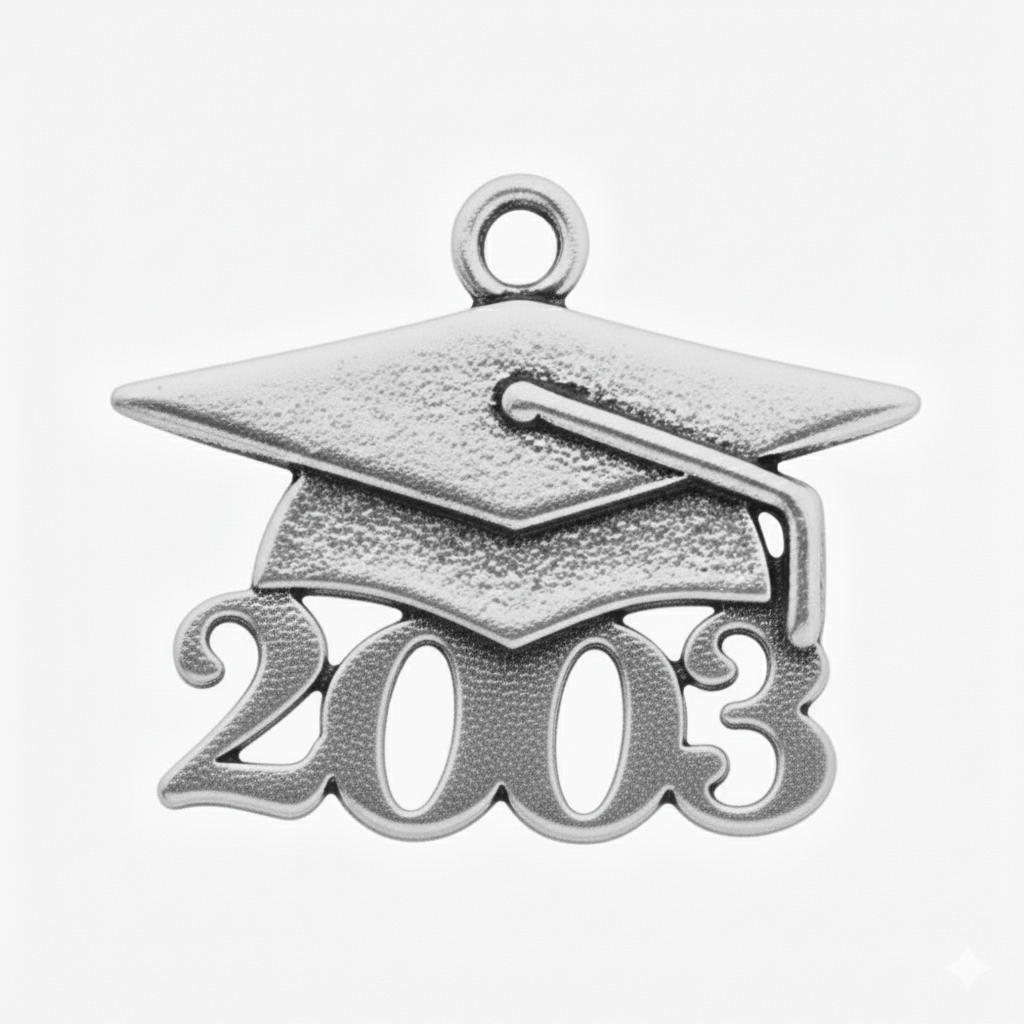 Grad Cap Year Charm