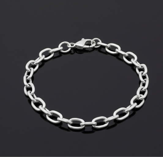 Oval Link Charm Bracelet