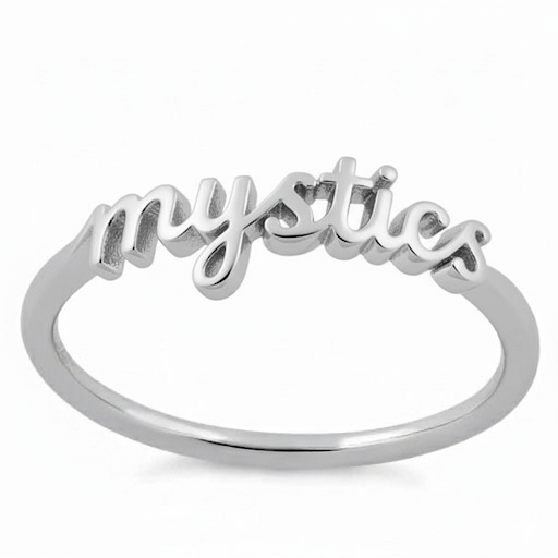 Sterling Silver Script Dance Team Ring