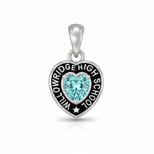 WHS Heart w/ Star Accent Class Necklace