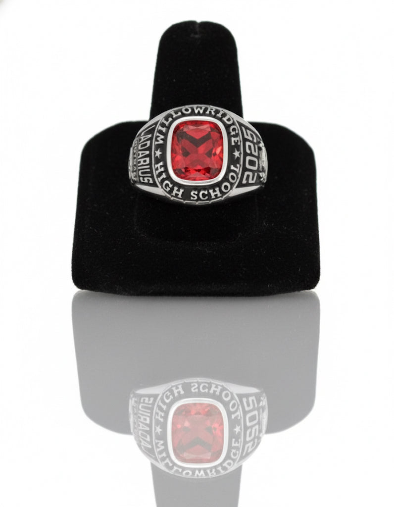 Promo Men’s Sterling Silver Square Traditional Class Ring