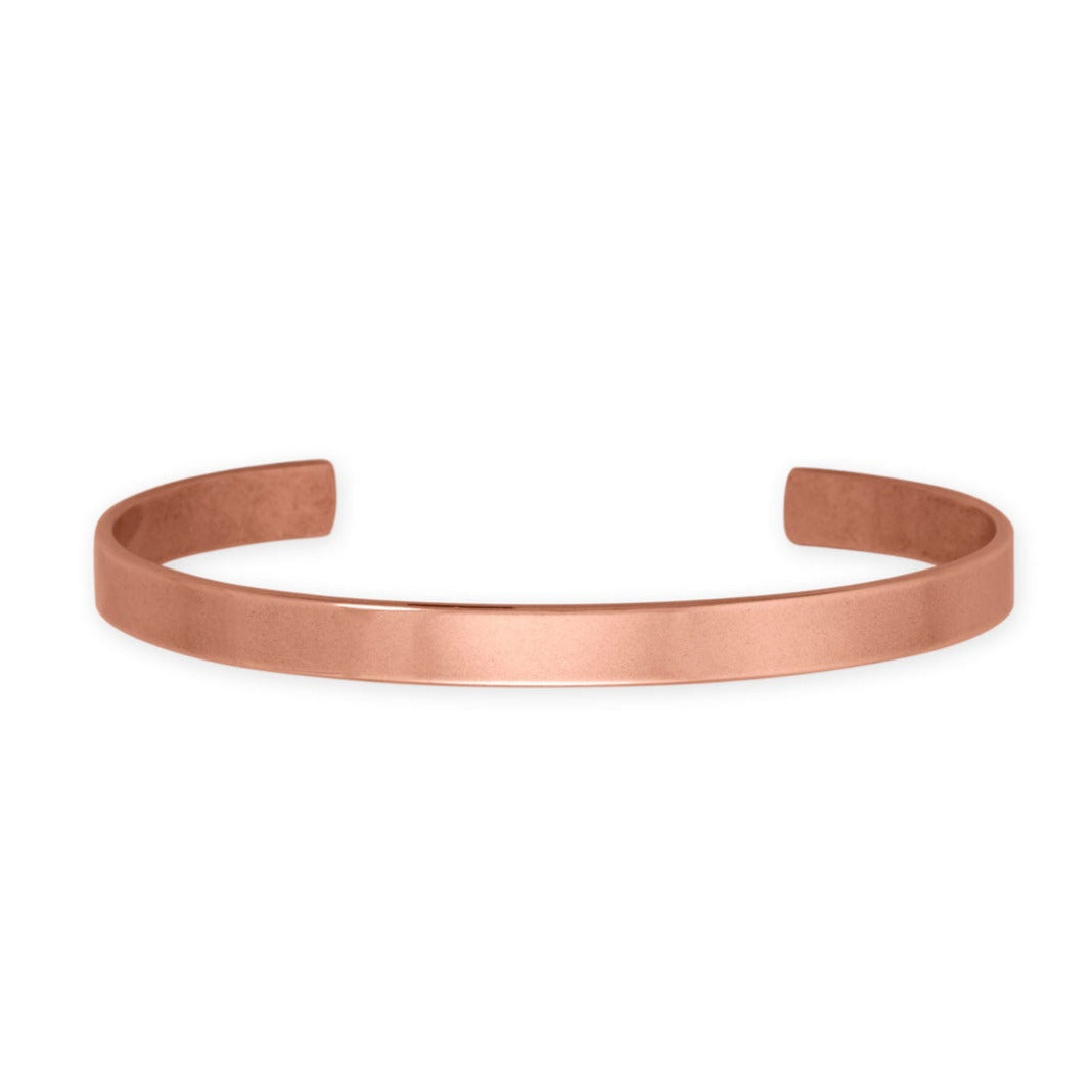6.3mm Smooth Solid Copper Cuff Bracelet