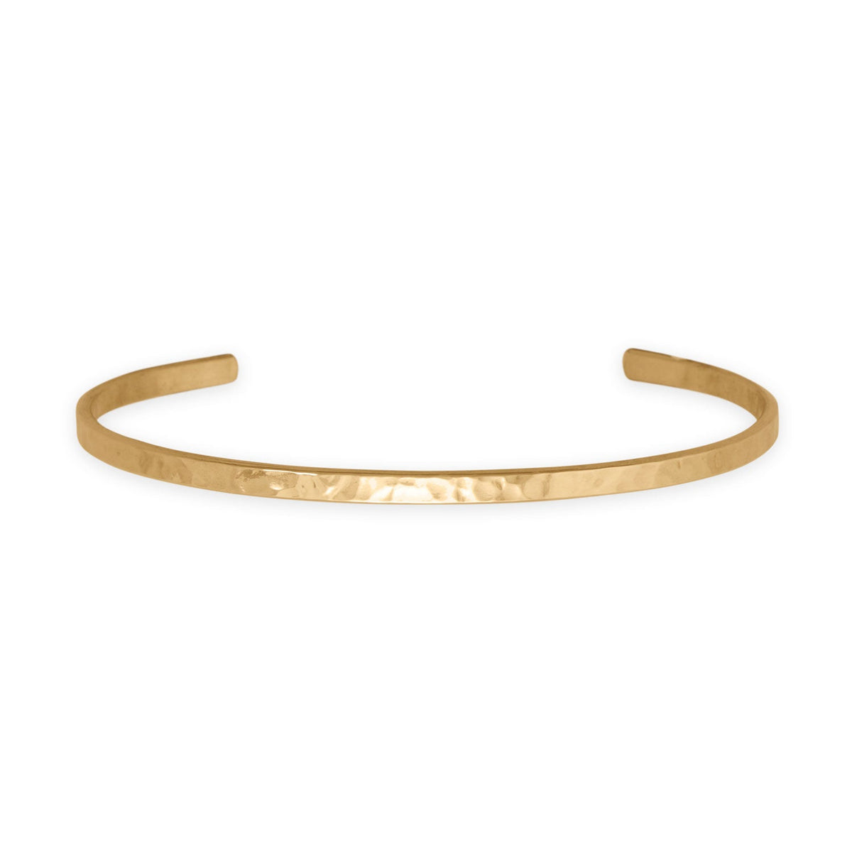 14 Karat Gold Plated Hammered Cuff Bracelet