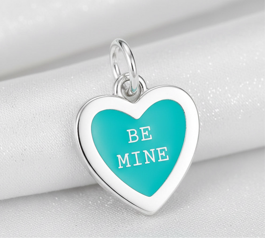 “Be Mine” Conversation Heart Disc Charm