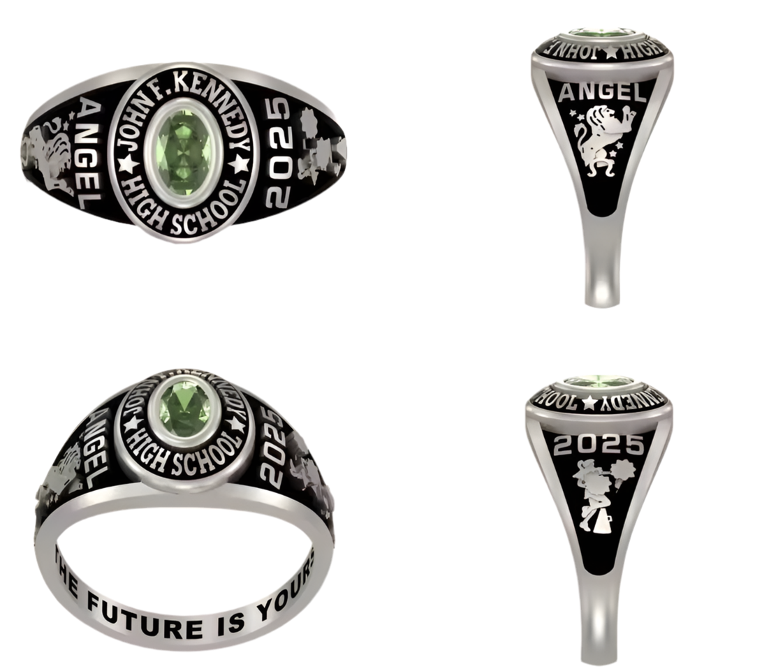 Promo Sterling Silver Ladies Traditional Class Ring