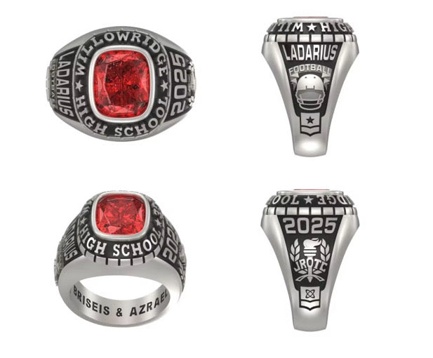 Promo Men’s Sterling Silver Square Traditional Class Ring