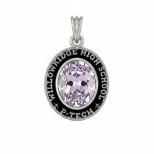 WHS P-Tech Talons Oval Birthstone Class Necklace