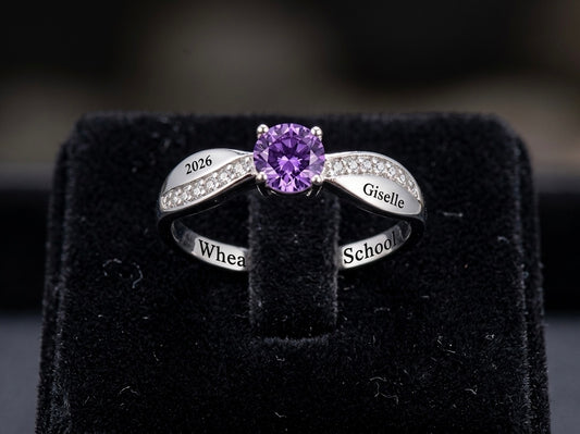 Sterling Silver Cross Band Class Ring