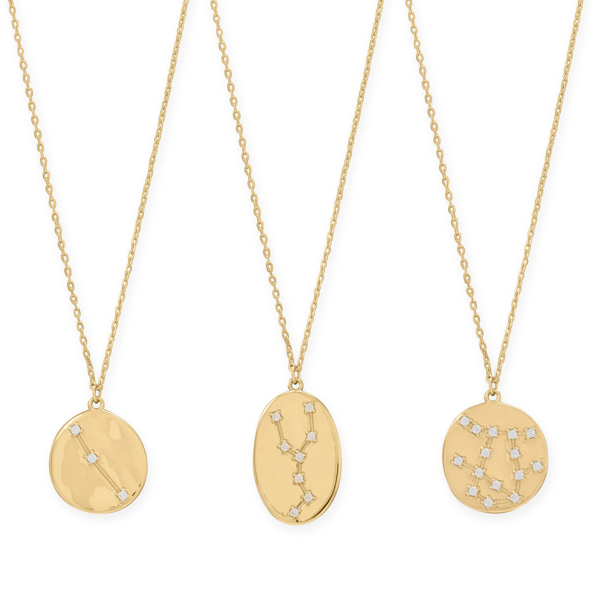 Cosmic Constellations! 16" + 2" Zodiac Coin Necklace (All Signs)