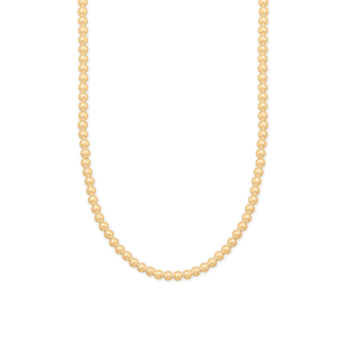 16" + 2" 5mm 14/20 Gold Filled Bead Necklace