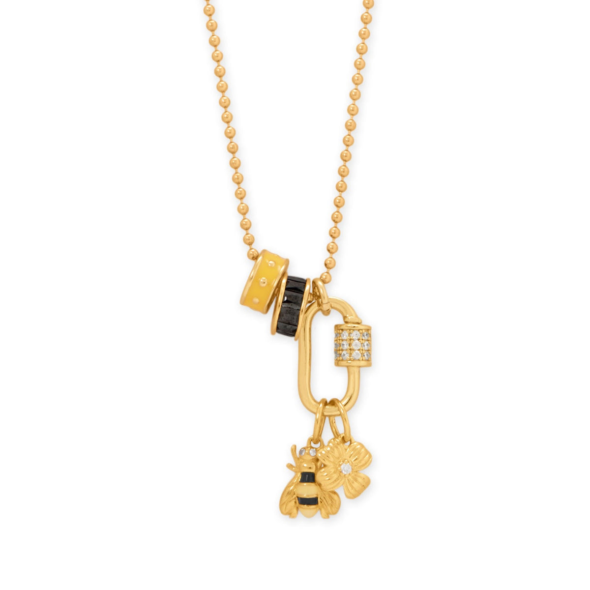 Buzzin' Beauty! 18" 14 Karat Gold Plated Charm Necklace