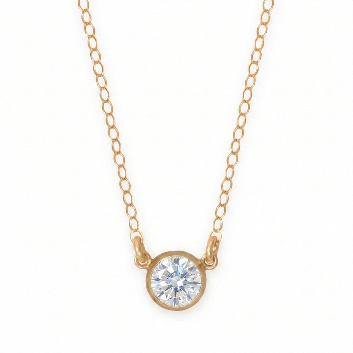 16" + 2" 14/20 Gold Filled 6mm CZ Necklace