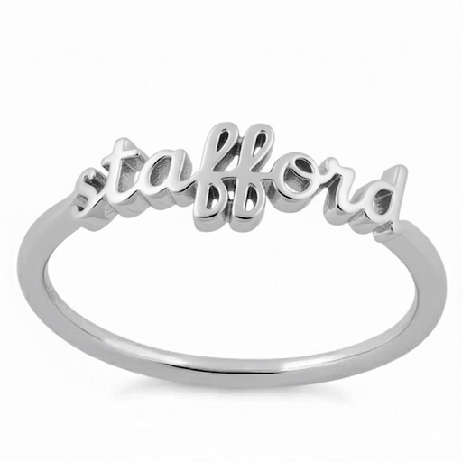 Sterling Silver Script Hometown Ring