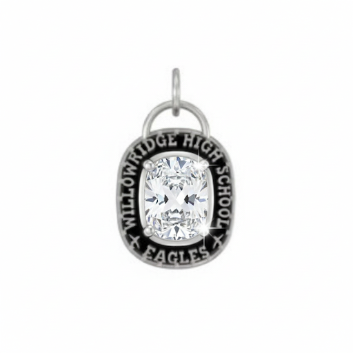 WHS Eagles Cushion Mascot Birthstone Class Necklace