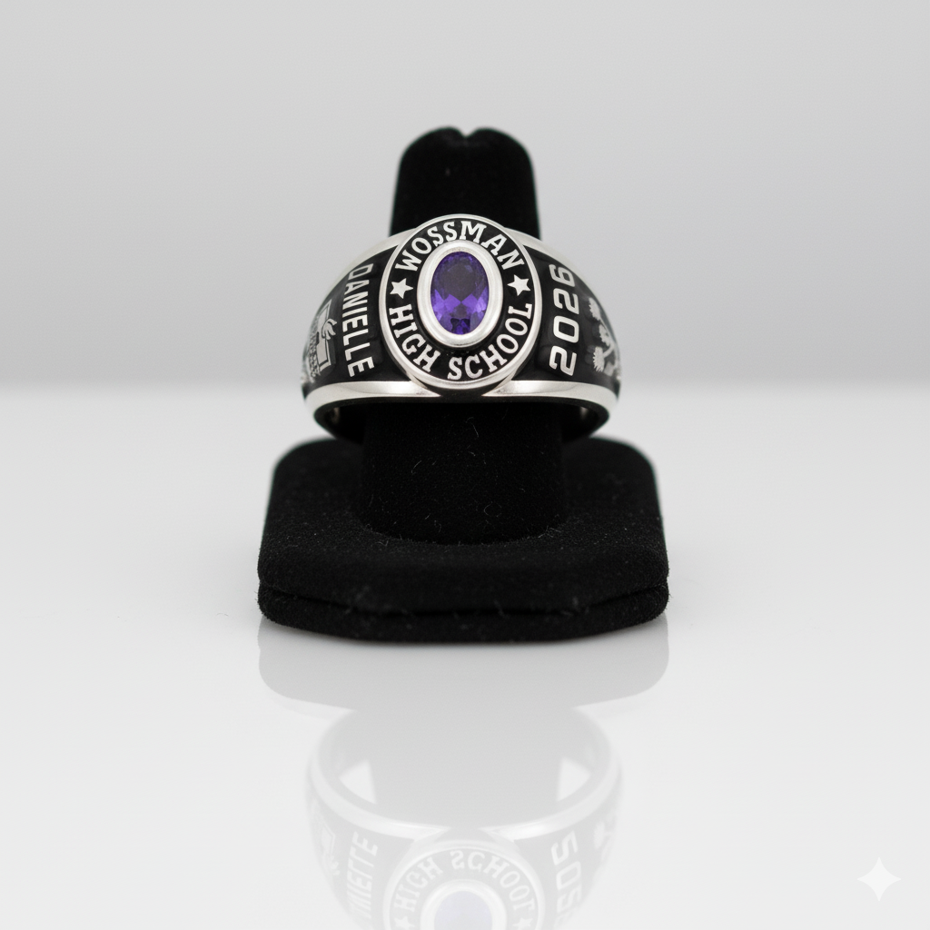 Promo Sterling Silver Ladies Traditional Class Ring