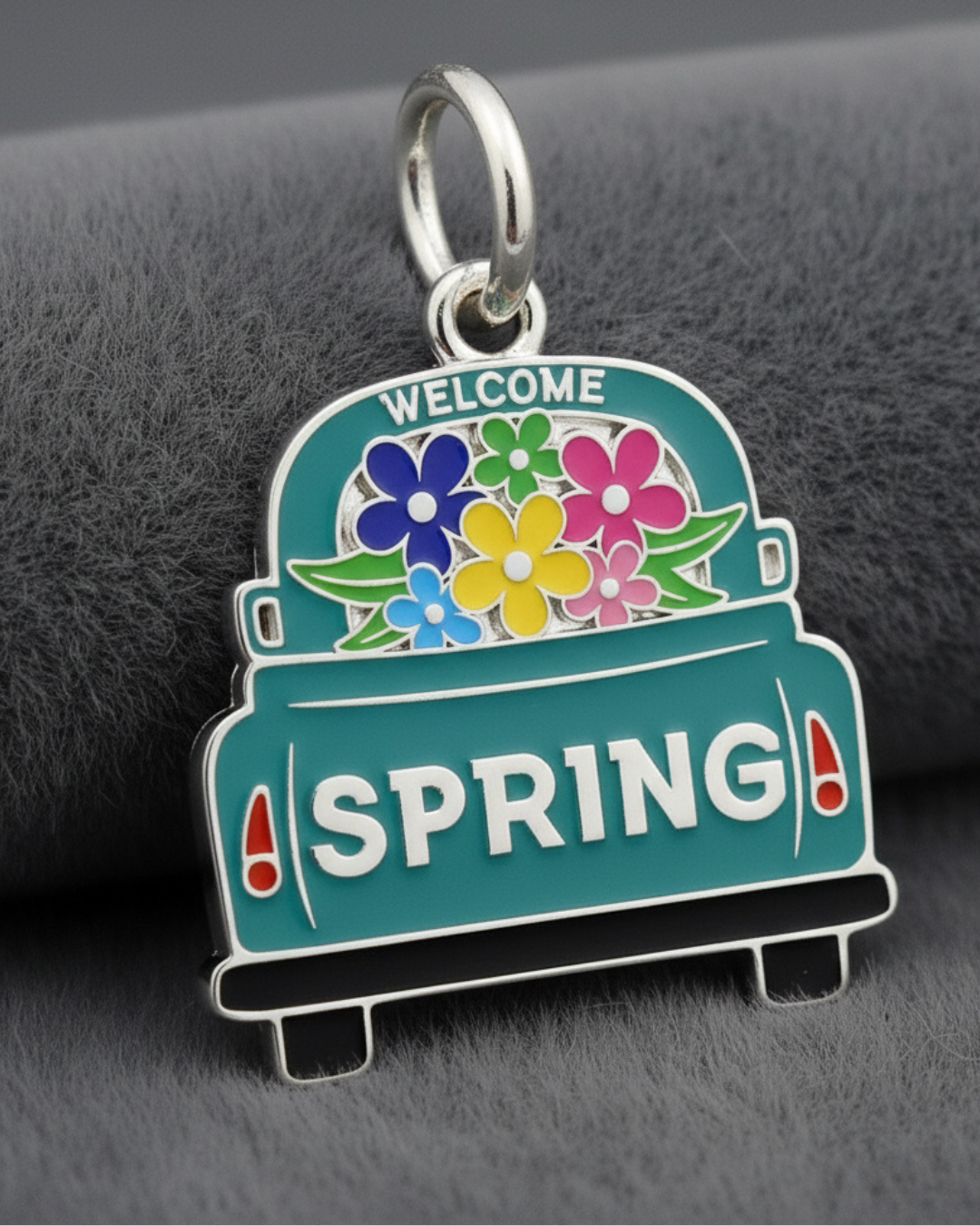 Vintage Truck "Welcome Spring" Charm