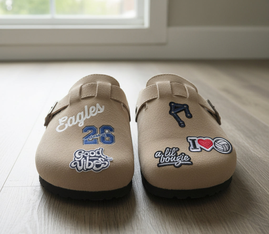 Handcrafted Patched Clogs