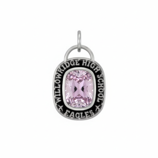 WHS Eagles Cushion Mascot Birthstone Class Necklace