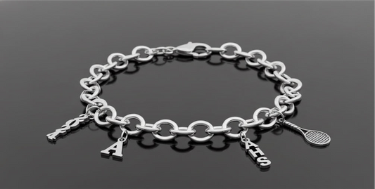 Tennis Racket Charm Bracelet