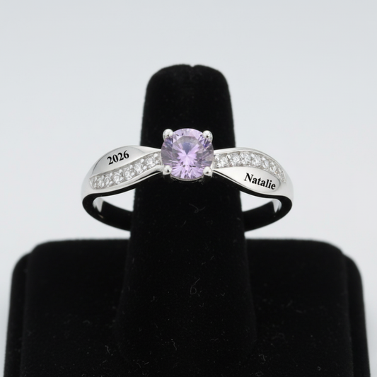 Promo Sterling Silver Cross Band Class Ring