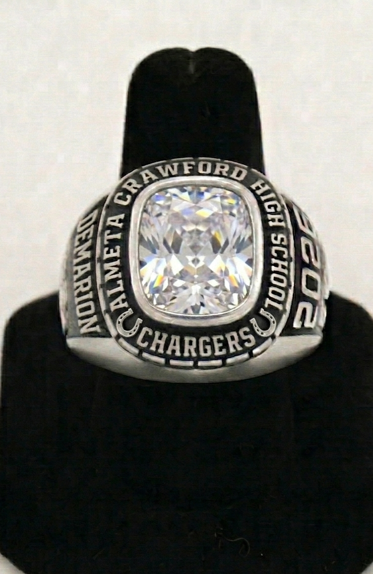Crawford High School Chargers Square Men's Class Ring