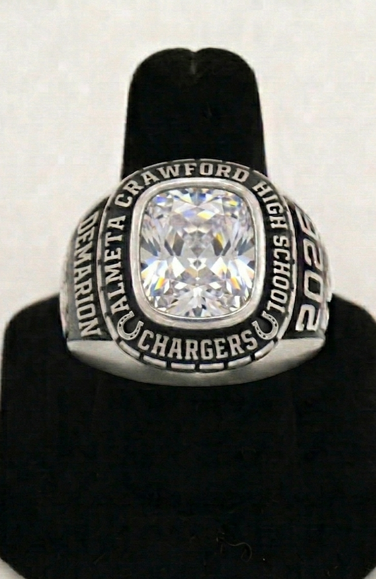 Crawford High School Chargers Square Men's Class Ring