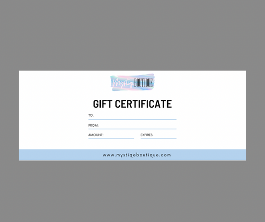 Mystiqe Boutique Gift Certificate