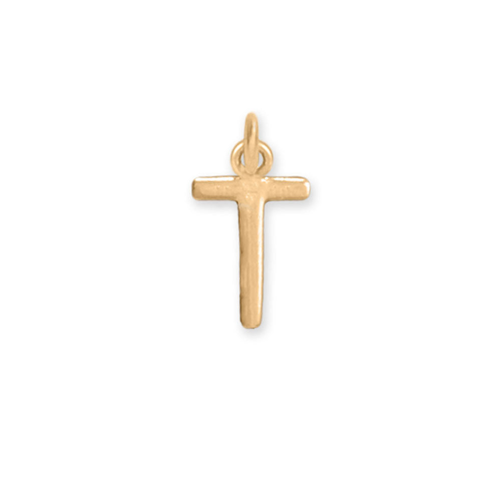 14 Karat Gold Plated Polished Letter Initial Charm Series (A-Z)