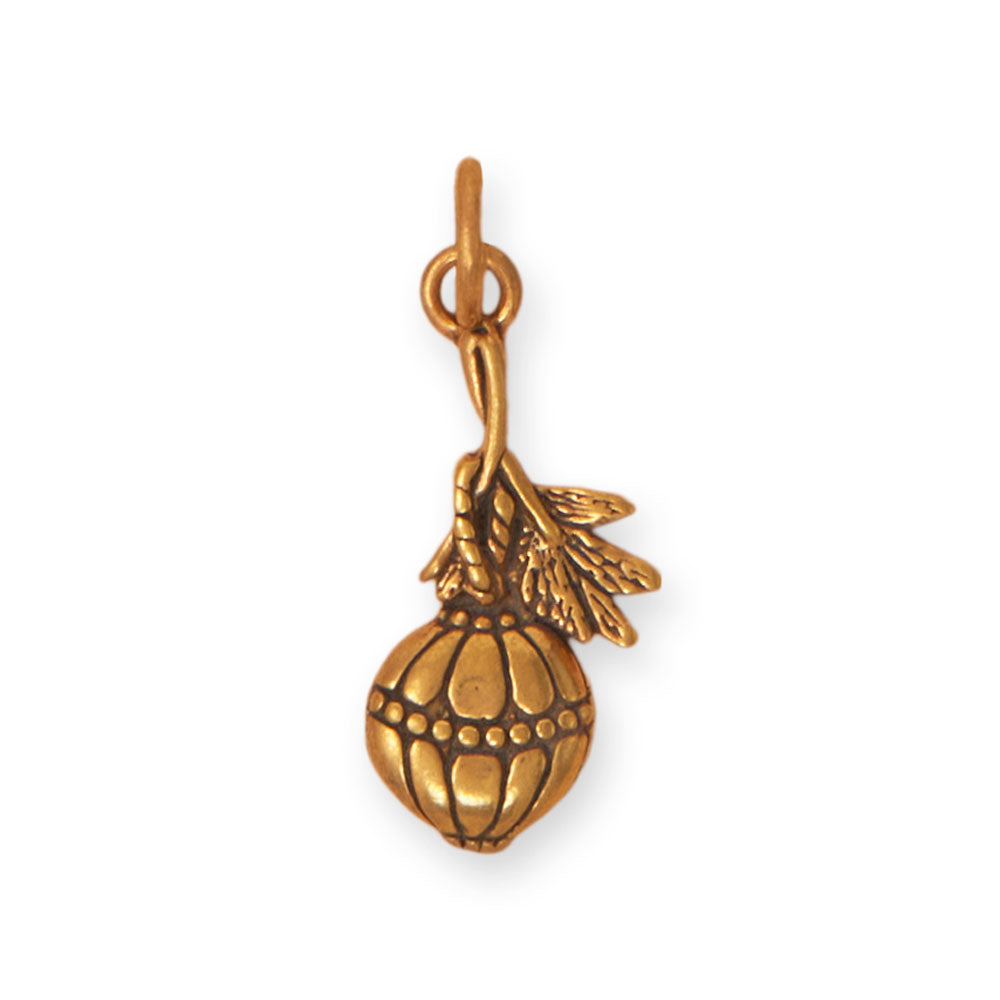 Silver or Gold Holiday Tree Ornament Charm