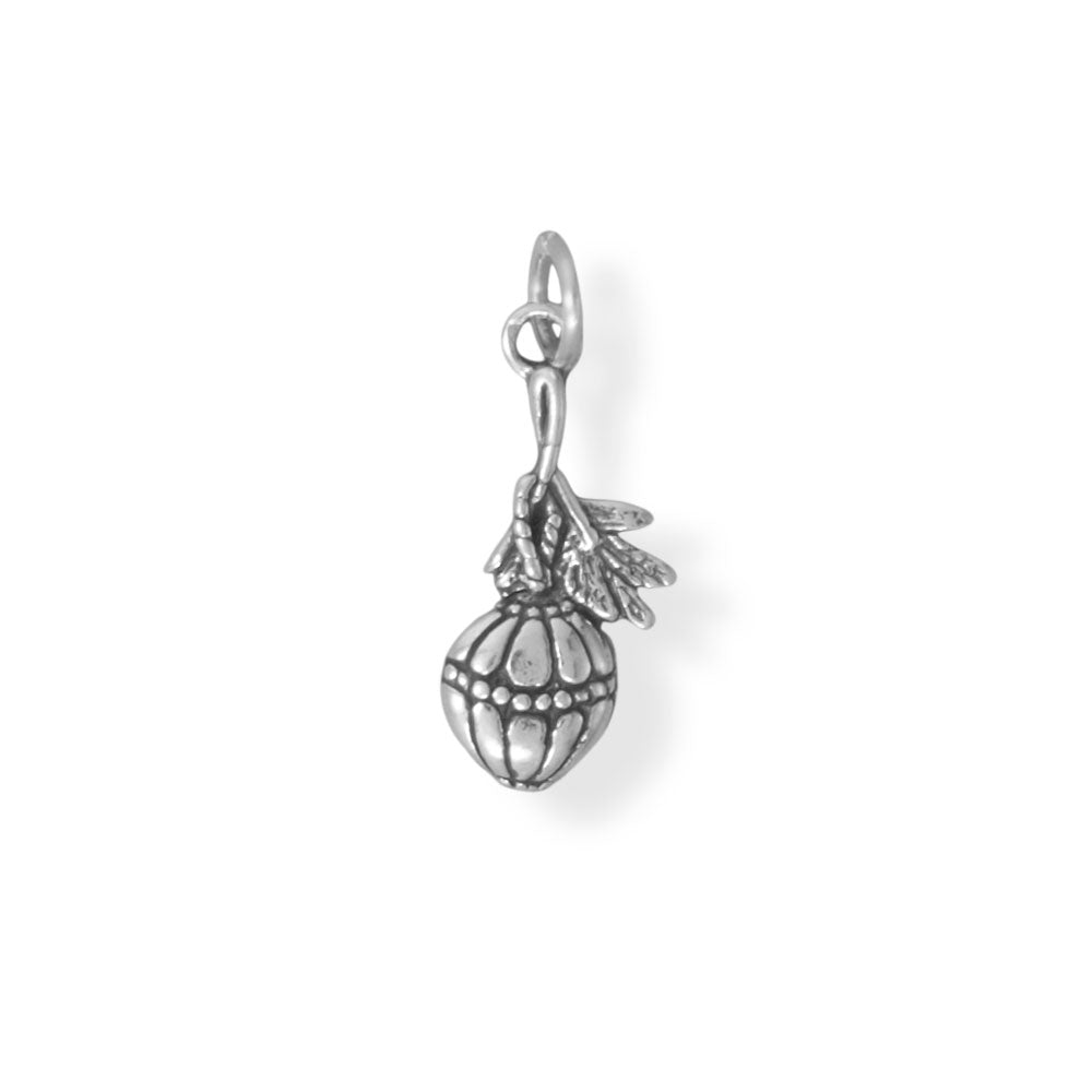 Silver or Gold Holiday Tree Ornament Charm