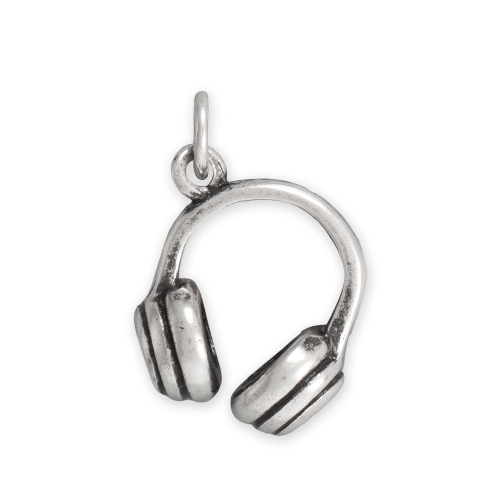Oxidized 3D Headphones Charm