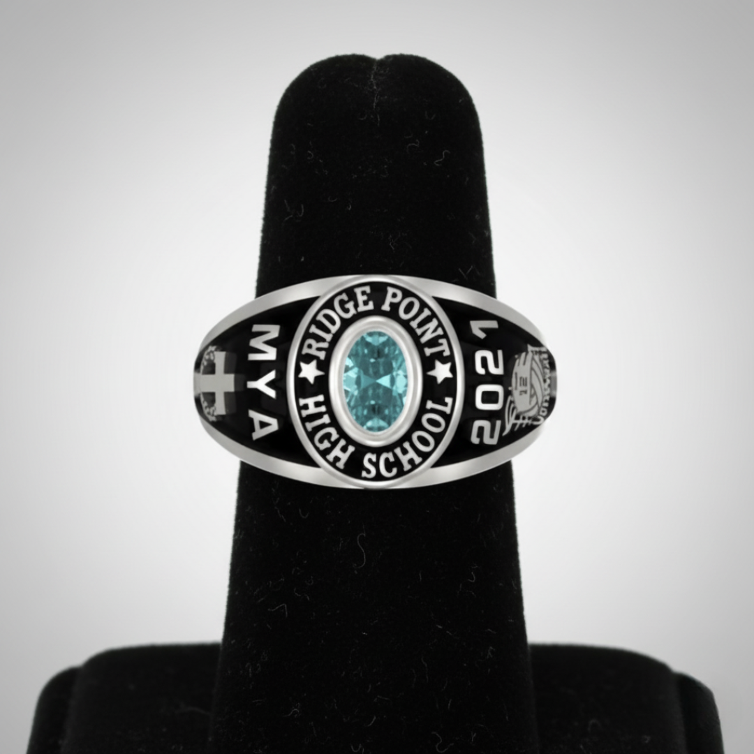 Promo Sterling Silver Ladies Traditional Class Ring